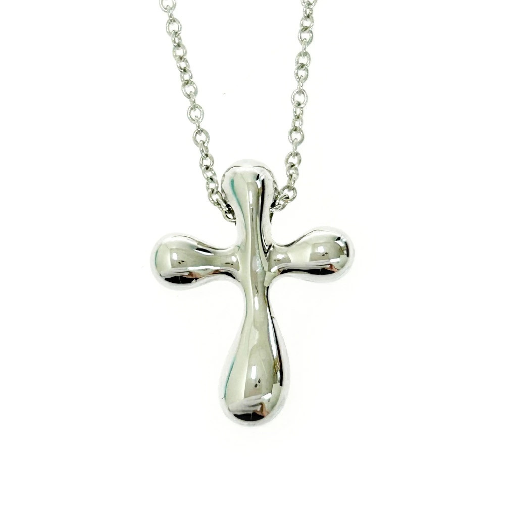 TIFFANYCo Tiffany Silver Elsa Peretti Cross Necklace Sterling Silver